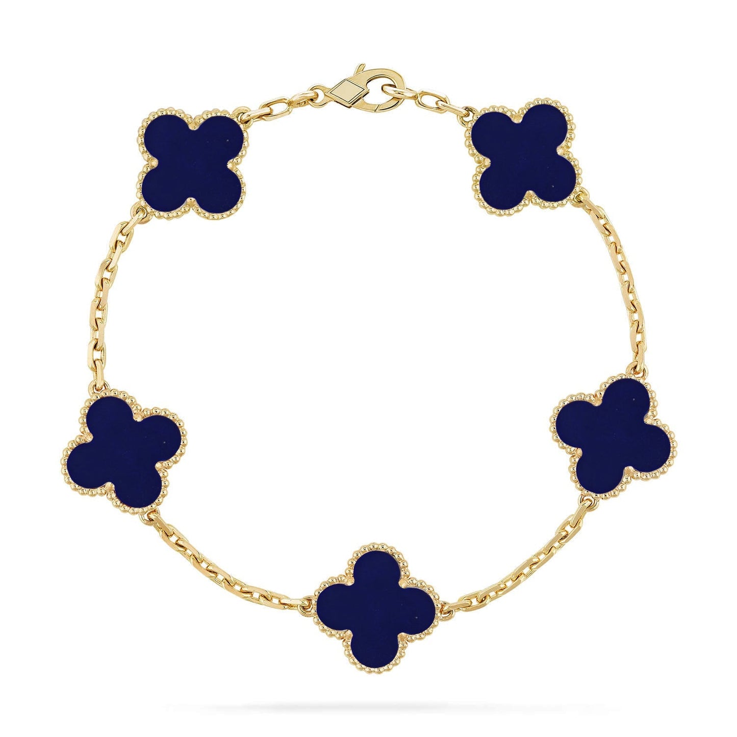 [Mysitc ]New CLOVER 5 MOTIF LAPIS LAZULI BRACELET COLLECTION