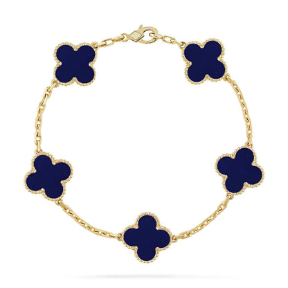 [Mysitc ]New CLOVER 5 MOTIF LAPIS LAZULI BRACELET COLLECTION