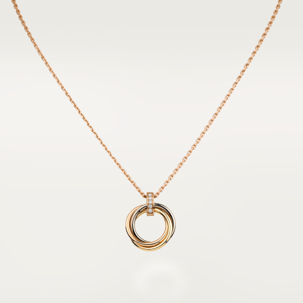 Mysitc TRINITY NECKLACE GOLD  DIAMONDS