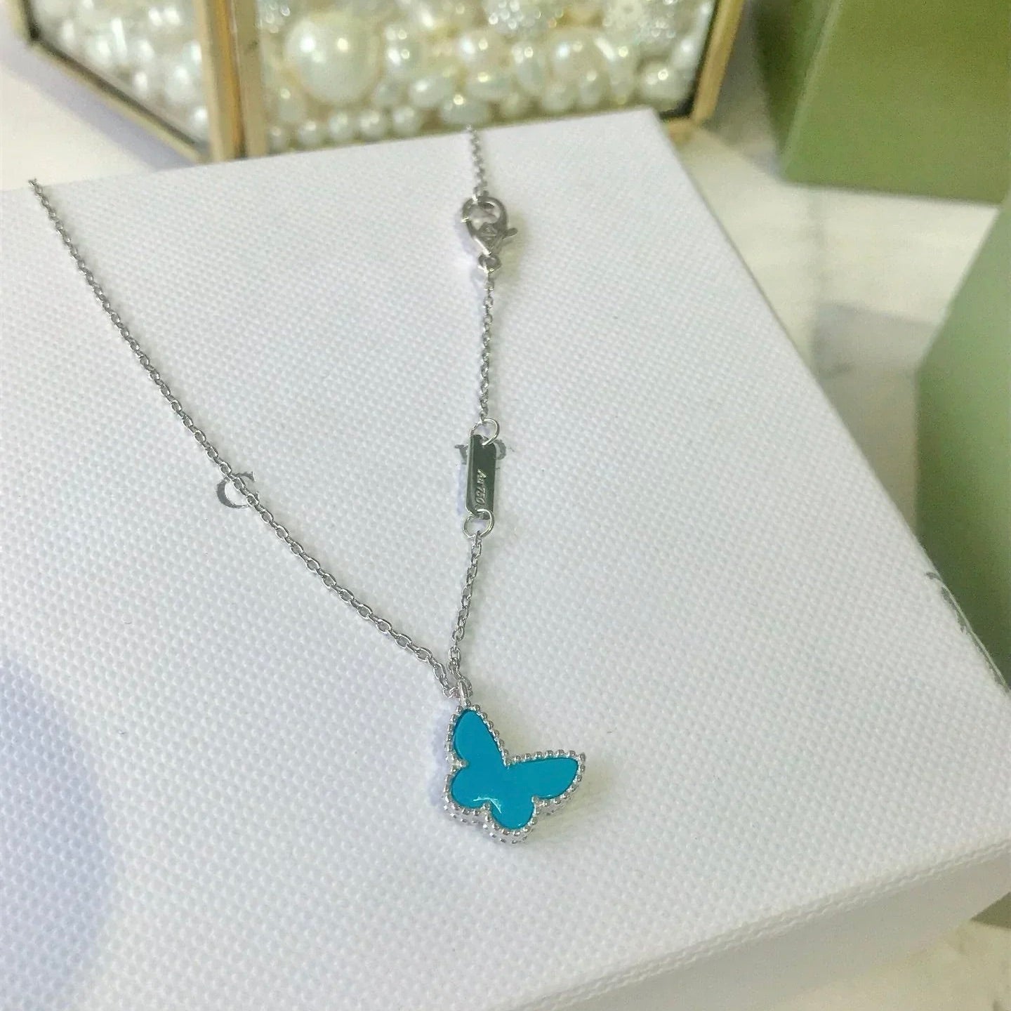 Mysitc BUTTERFLY TURQUOISE BUTTERFLY BRACELET SILVER