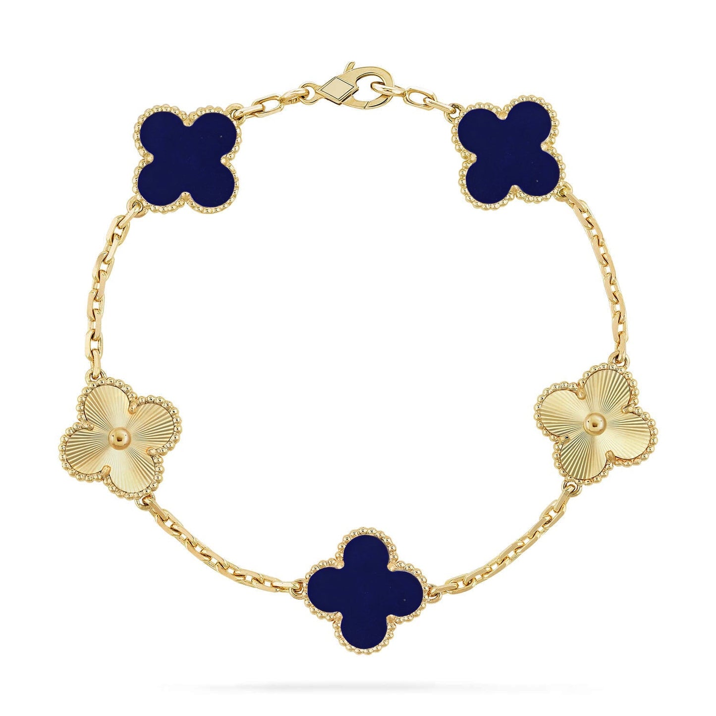 [Mysitc ]New CLOVER 5 MOTIF LAPIS LAZULI BRACELET COLLECTION