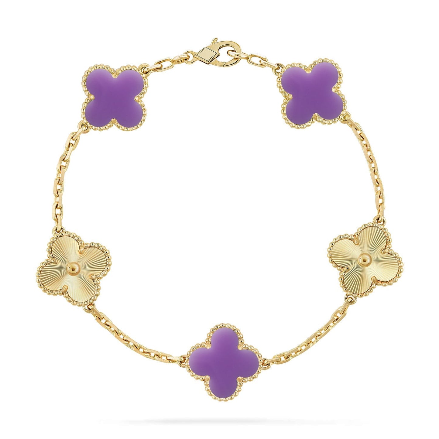 [Mysitc ]New CLOVER 5 MOTIF LIGHT PURPLE BRACELET COLLECTION