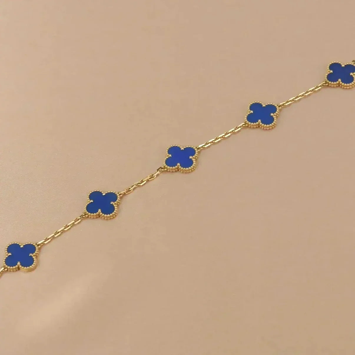 [Mysitc ]New CLOVER 5 MOTIF BLUE AGATE BRACELET COLLECTION