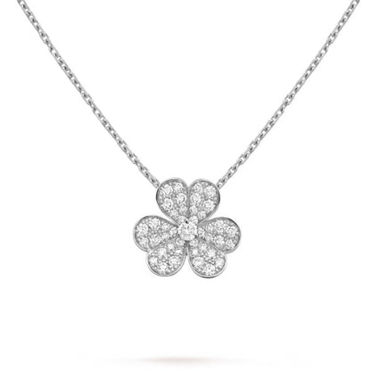 Mysitc CLOVER DIAMOND NECKLACE SILVER