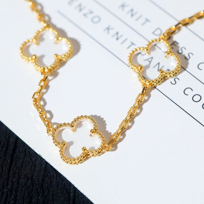 [Mysitc ]New CLOVER 5 MOTIF ROCK CRYSTAL BRACELET