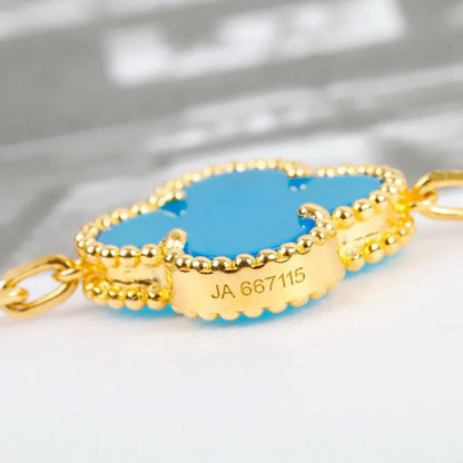 [Mysitc ]New  CLOVER 5 MOTIF TURQUOISE BRACELET COLLECTION