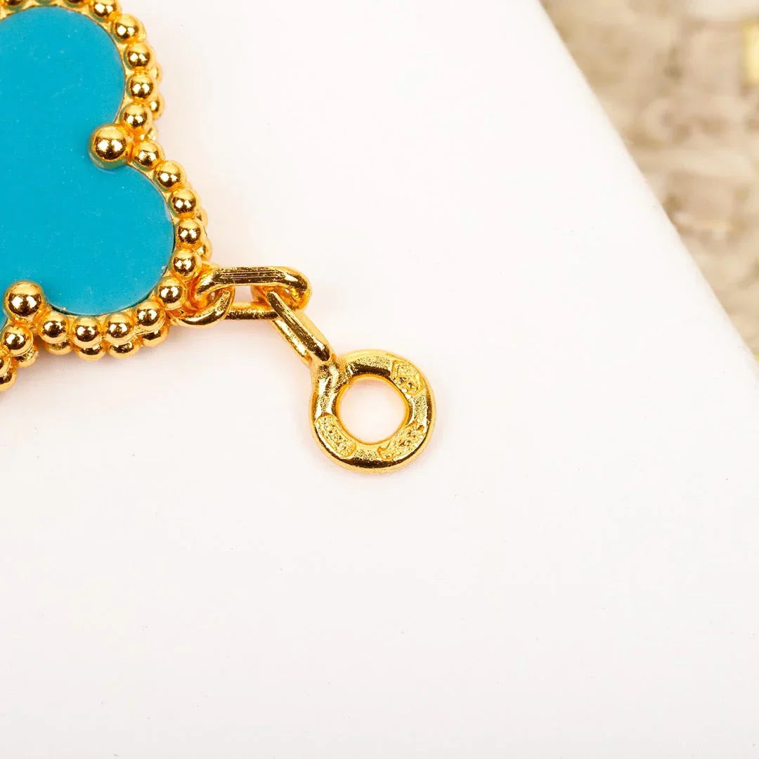 [Mysitc ]New  CLOVER 5 MOTIF TURQUOISE BRACELET COLLECTION