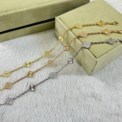[Mysitc ]CLOVER 6 MOTIF DIAMOND LASER BRACELET