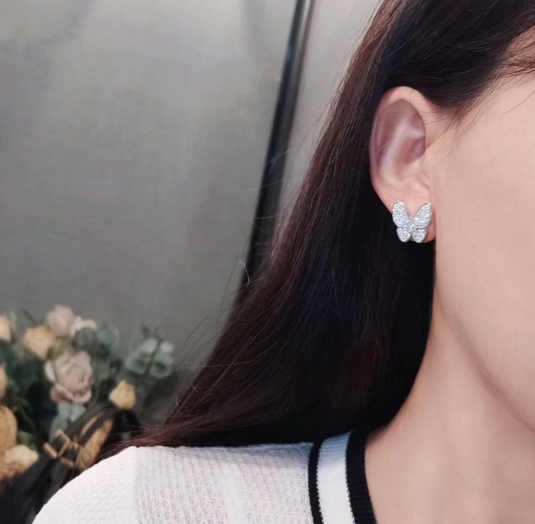Mysitc BUTTERFLY ALL DIAMOND EARRINGS