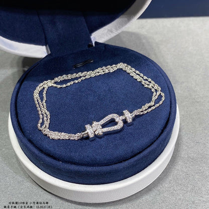 Mysitc FORCE SMALL HORSESHOE  DIAMOND CHAIN ROPE BRACELET
