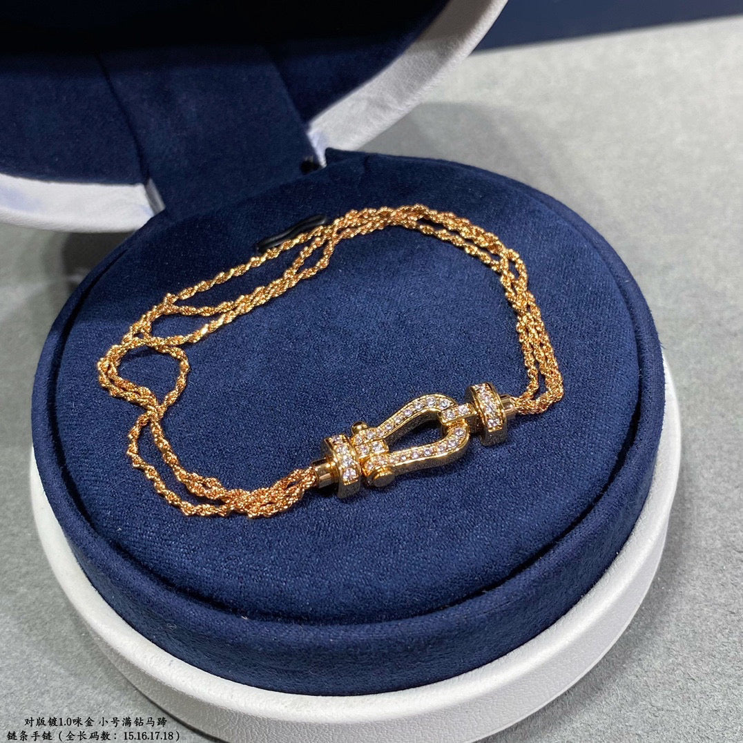 Mysitc FORCE SMALL HORSESHOE  DIAMOND CHAIN ROPE BRACELET