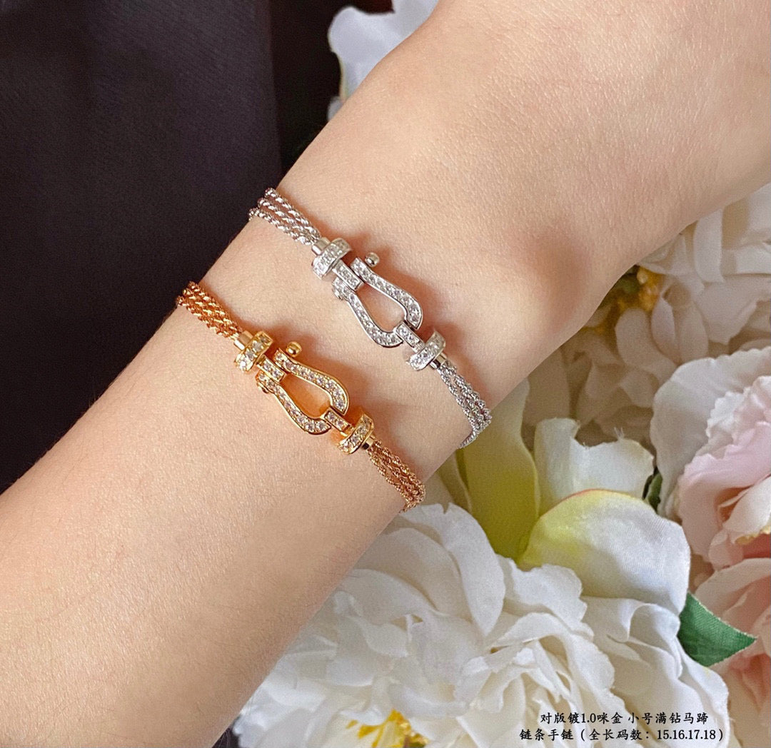 Mysitc FORCE SMALL HORSESHOE  DIAMOND CHAIN ROPE BRACELET
