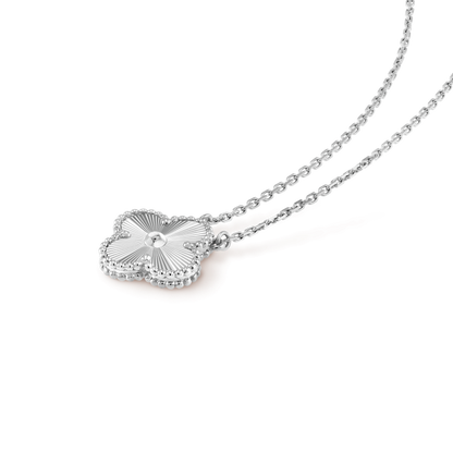 Mysitc CLOVER 15MM LASER NECKLACE SILVER