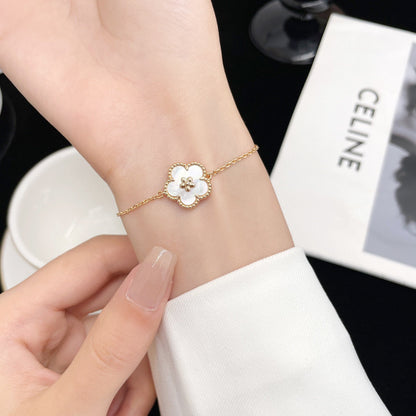 Mysitc LUCKY WHITE MOP PLUM BLOSSOM  BRACELET