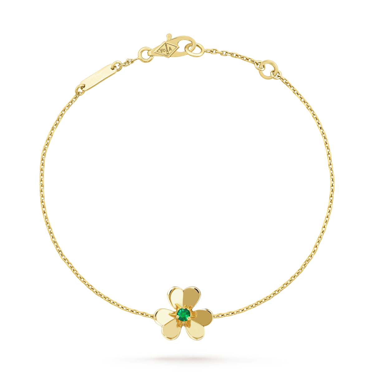 Mysitc FRIVOLE GOLD FLOWER PINK MALACHITE BRACELET