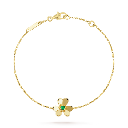 Mysitc FRIVOLE GOLD FLOWER PINK MALACHITE BRACELET
