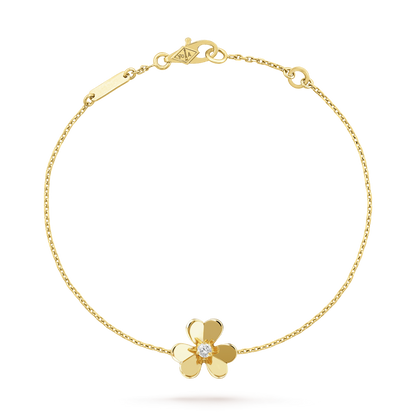 Mysitc FRIVOLE GOLD FLOWER PINK MALACHITE BRACELET