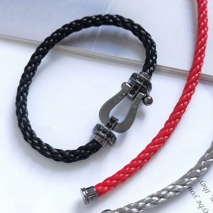 Mysitc FORCE LARGE SERIES HORSESHOE BLACK SAMURAI BRACELET