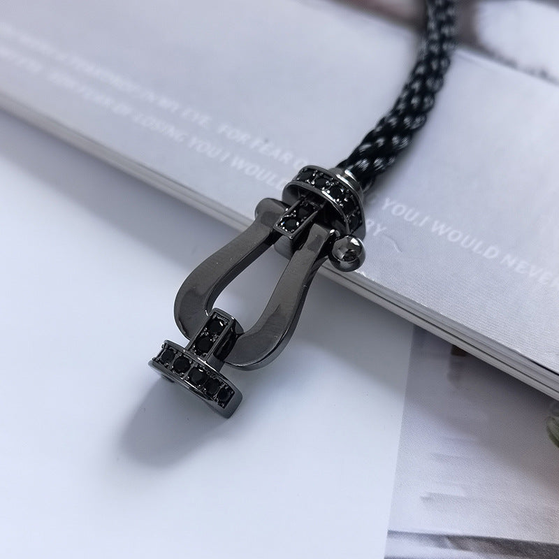Mysitc FORCE LARGE SERIES HORSESHOE BLACK SAMURAI BRACELET
