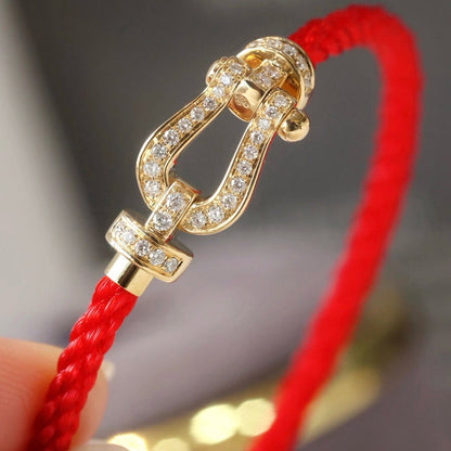 Mysitc FORCE LARGE HORSESHOE FULL DIAMOND BRACELET SILVER