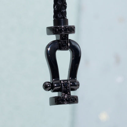 Mysitc FORCE LARGE SERIES HORSESHOE BLACK SAMURAI BRACELET