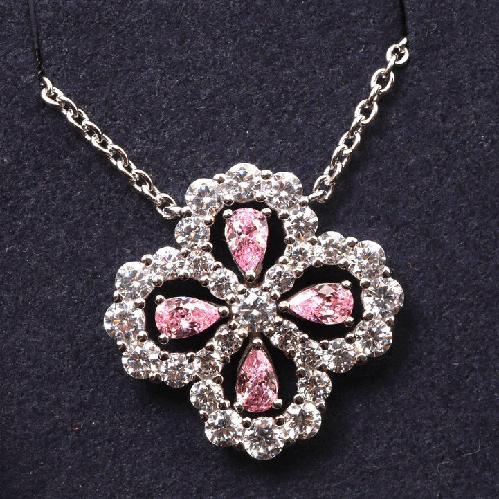 Mysitc LOOP NECKLACE FULL MOTIF DIAMOND 16MM MULTIPLE COLORS