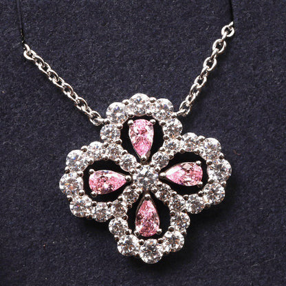 Mysitc LOOP NECKLACE FULL MOTIF DIAMOND 16MM MULTIPLE COLORS