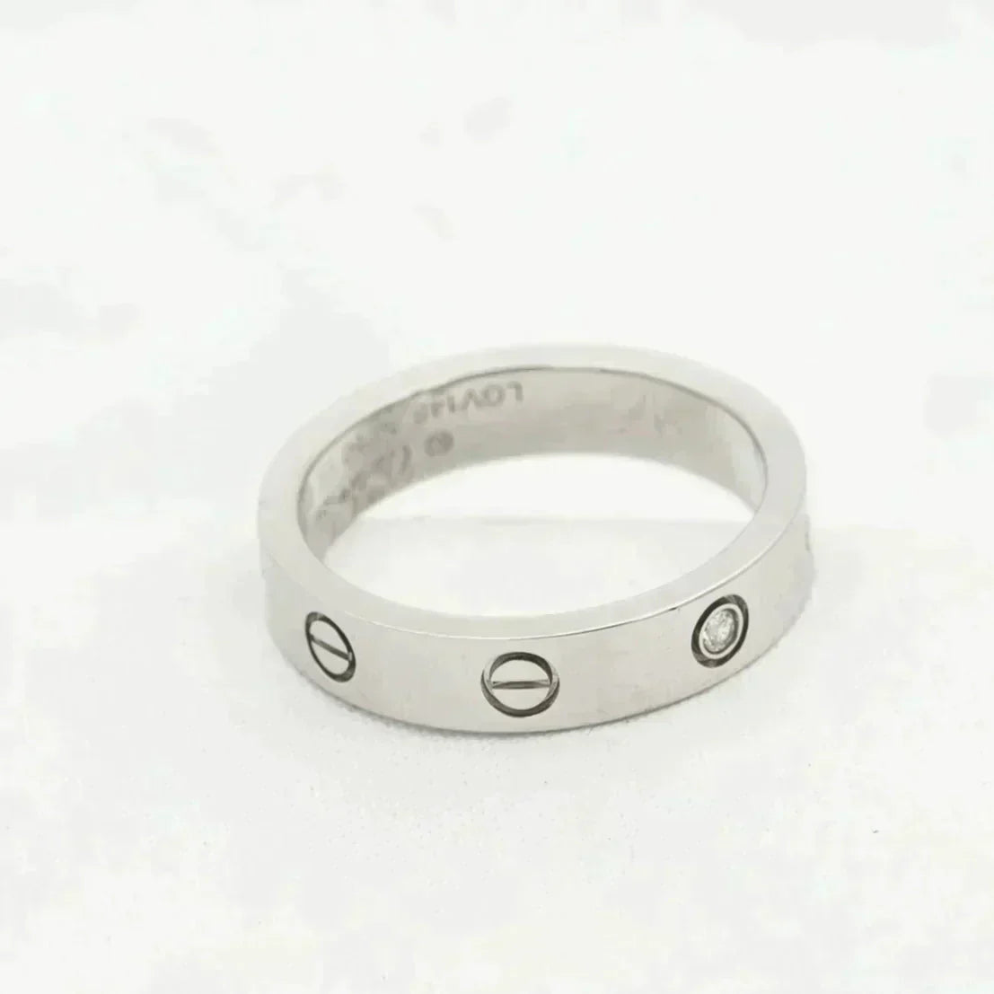 Mystic LOVE RING 4MM 1 DIAMANT SILBER