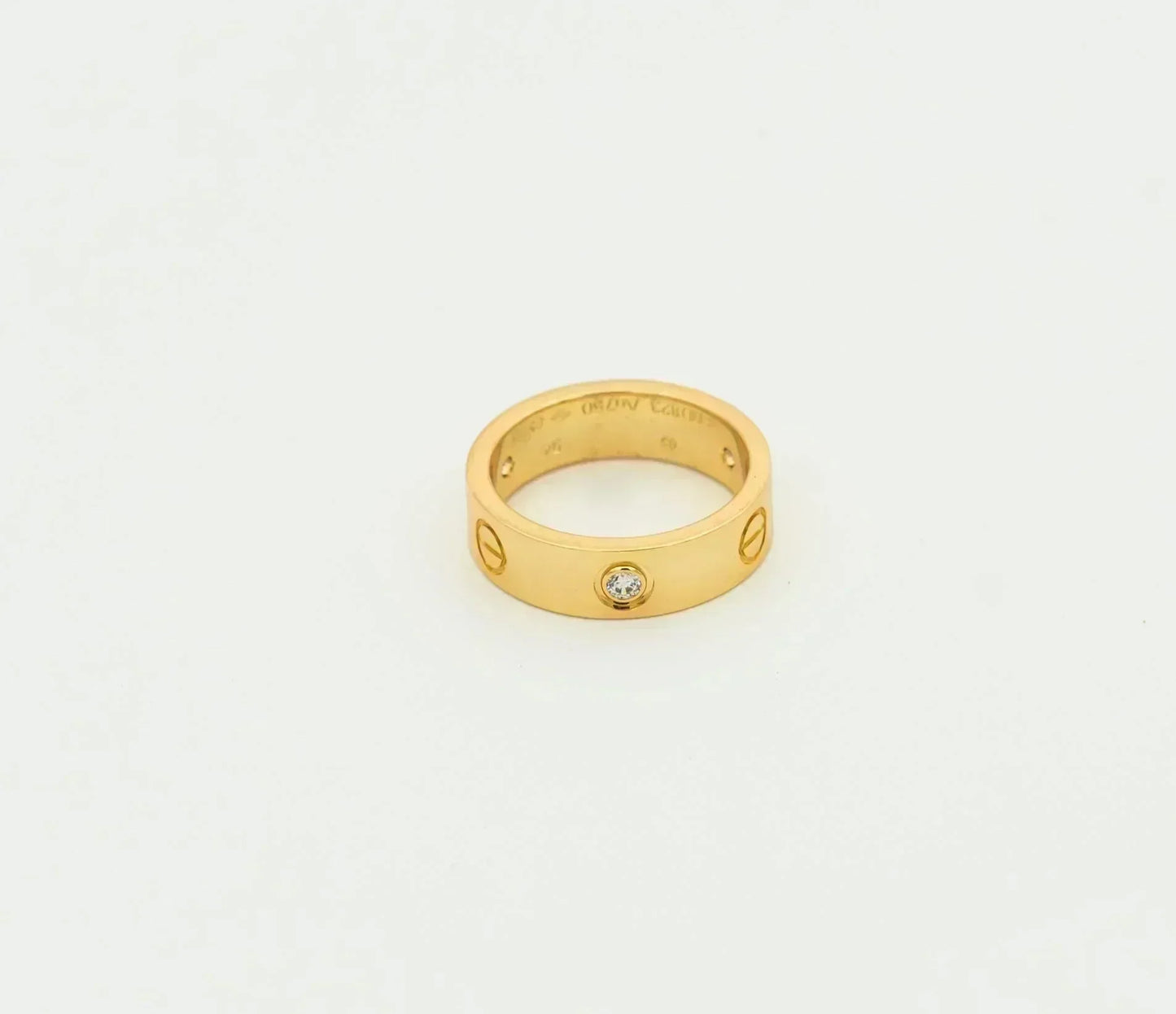Mystischer LIEBESRING 5,5 MM 3 DIAMANTEN GOLD
