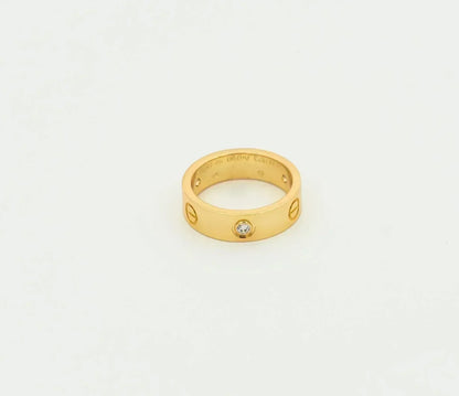 Mystischer LIEBESRING 5,5 MM 3 DIAMANTEN GOLD
