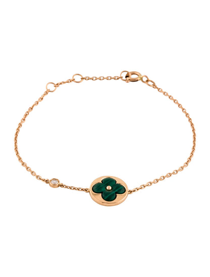 Mysitc SUN MALACHITE 1 DIAMOND PINK GOLD BRACELET