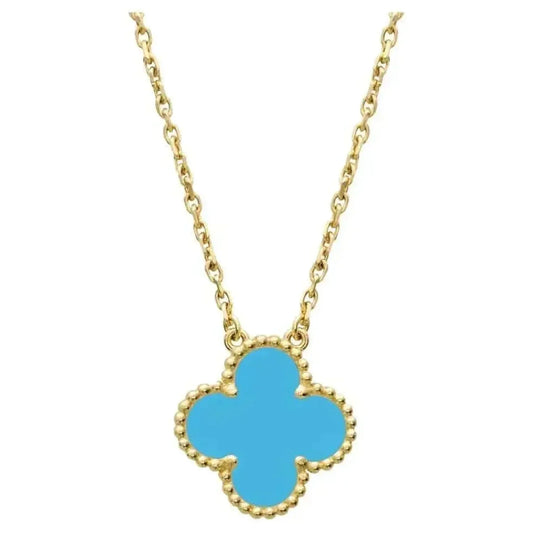 Mysitc CLOVER 15MM VINTAGE TURQUOISE NECKLACE