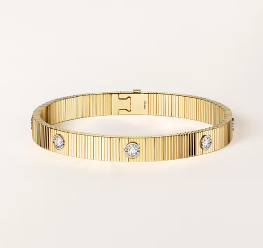 Mysitc NEW 7 MM 7-DIAMOND HEART-SHAPED BRACELET