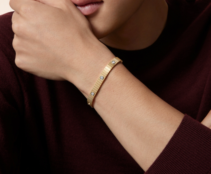 Mysitc NEW 7 MM 7-DIAMOND HEART-SHAPED BRACELET