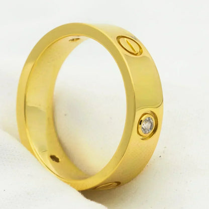Mystischer LIEBESRING 5,5 MM 3 DIAMANTEN GOLD