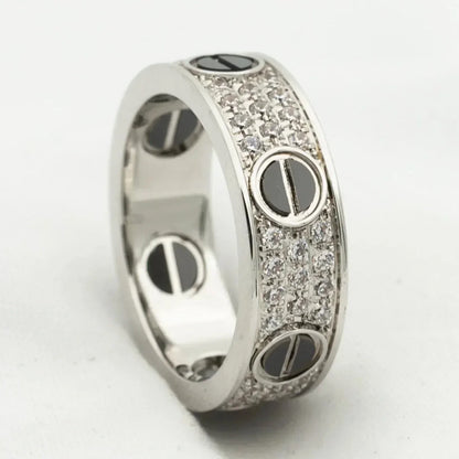 Mystic LOVE RING 5.5MM DIAMANTEN BESETZTER KERAMIK