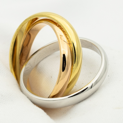 Mystischer TRINITY RING GOLD ROSÉGOLD SILBER