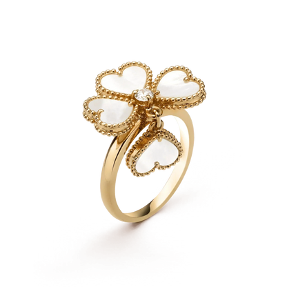 Mysitc SWEET CLOVER WHITE MOP RING