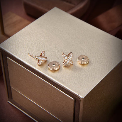 Mysitc JEUX DE GOLD DIAMOND EARRINGS