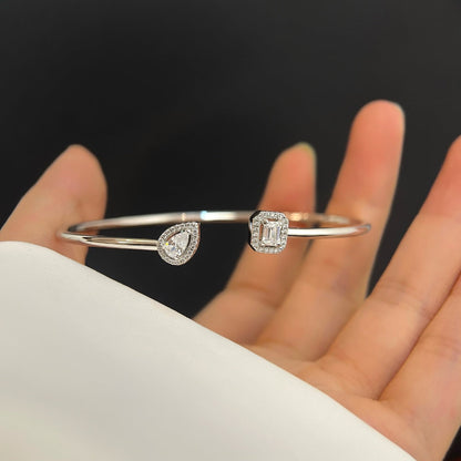 [Mystic ]JONC FLEX MY TWIN TOI & MOI SILBER DIAMANT ARMREIF