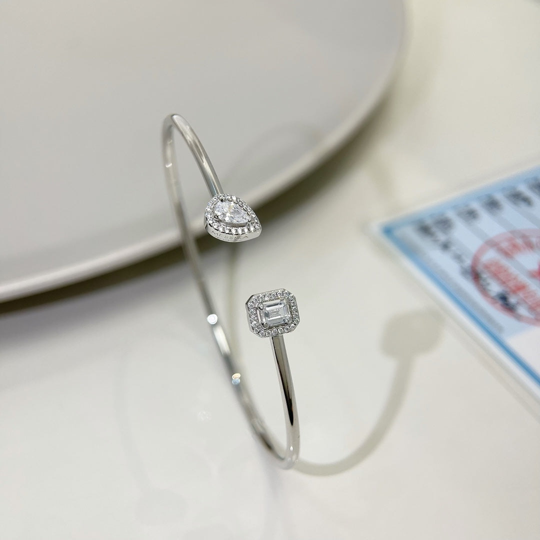 [Mystic ]JONC FLEX MY TWIN TOI & MOI SILBER DIAMANT ARMREIF