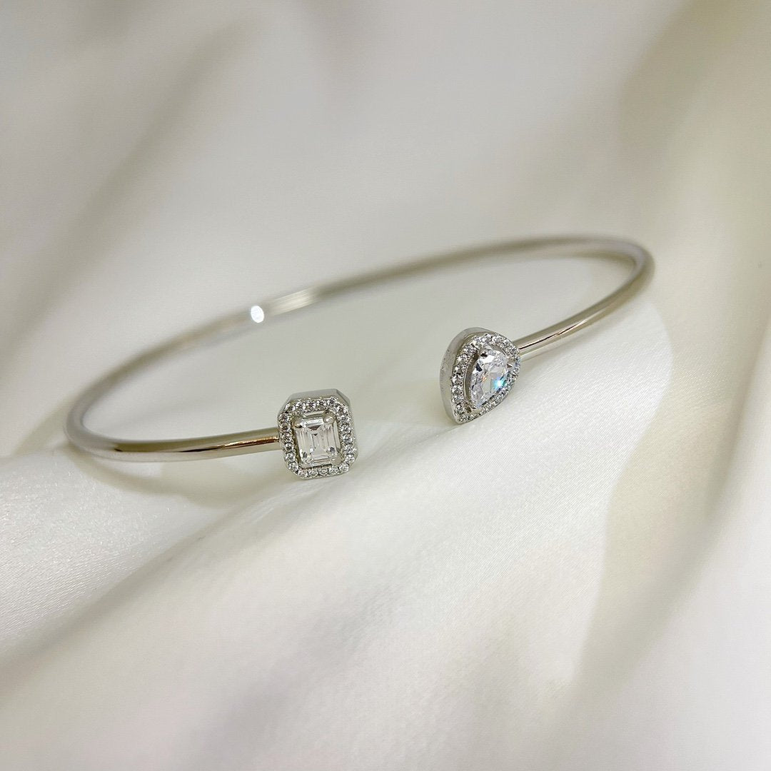 [Mystic ]JONC FLEX MY TWIN TOI & MOI SILBER DIAMANT ARMREIF