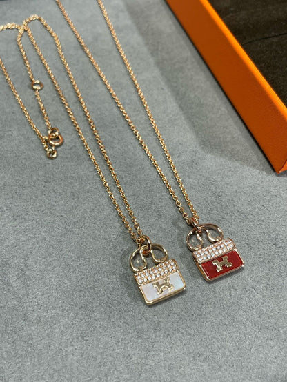 Mysitc H CIRCE MOISSANITE PENDANT NECKLACE GOLD
