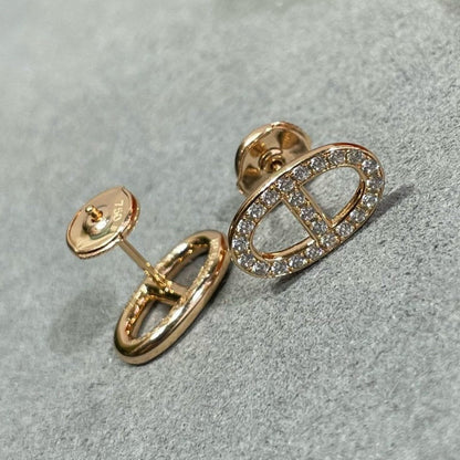 Mysitc HM FULL DIAMOND PIG NOSE STUD EARRINGS