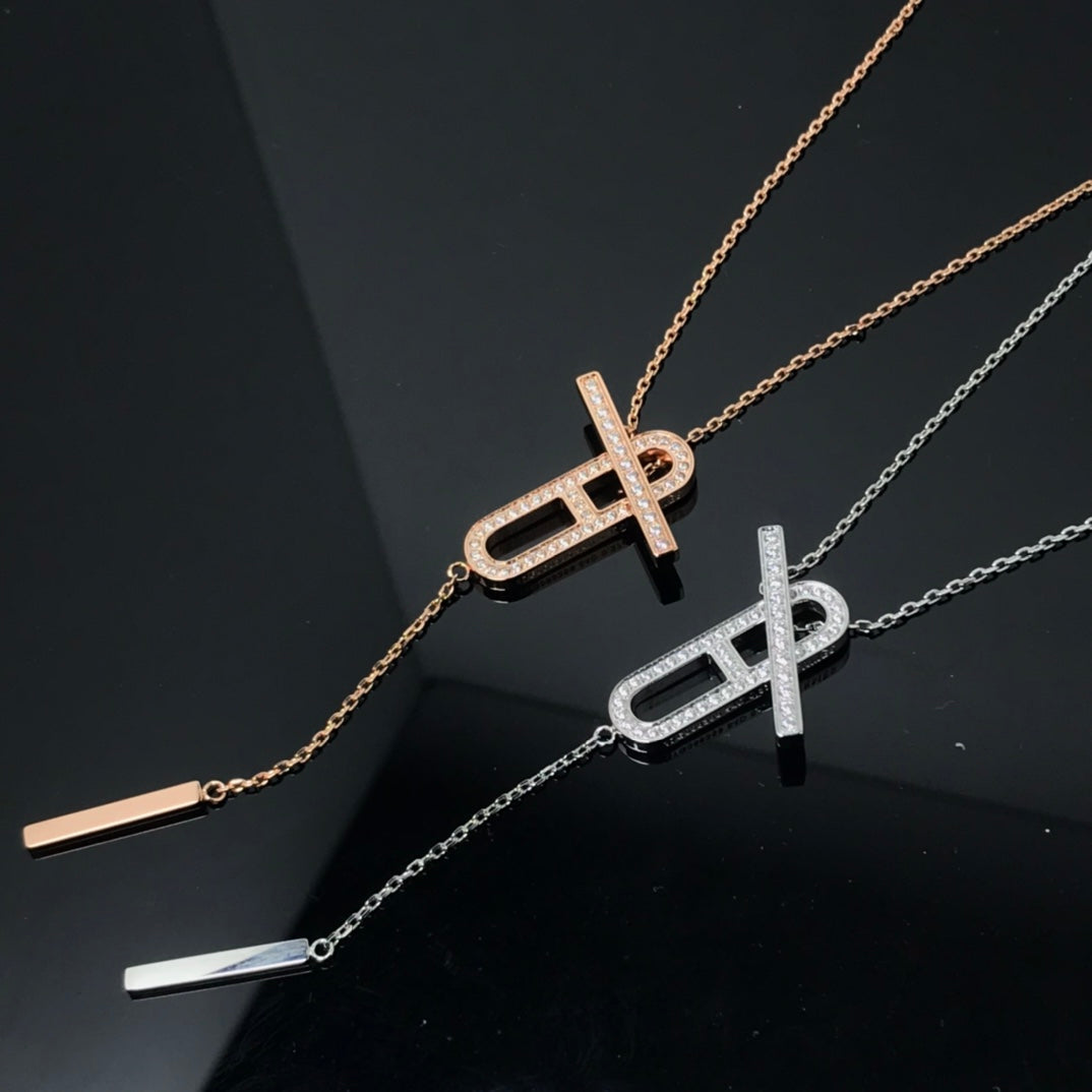 Mysitc HM NECKLACE PLATINUM ROSE GOLD DIAMOND