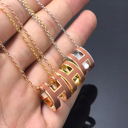 Mysitc H NECKLACE BROWN
