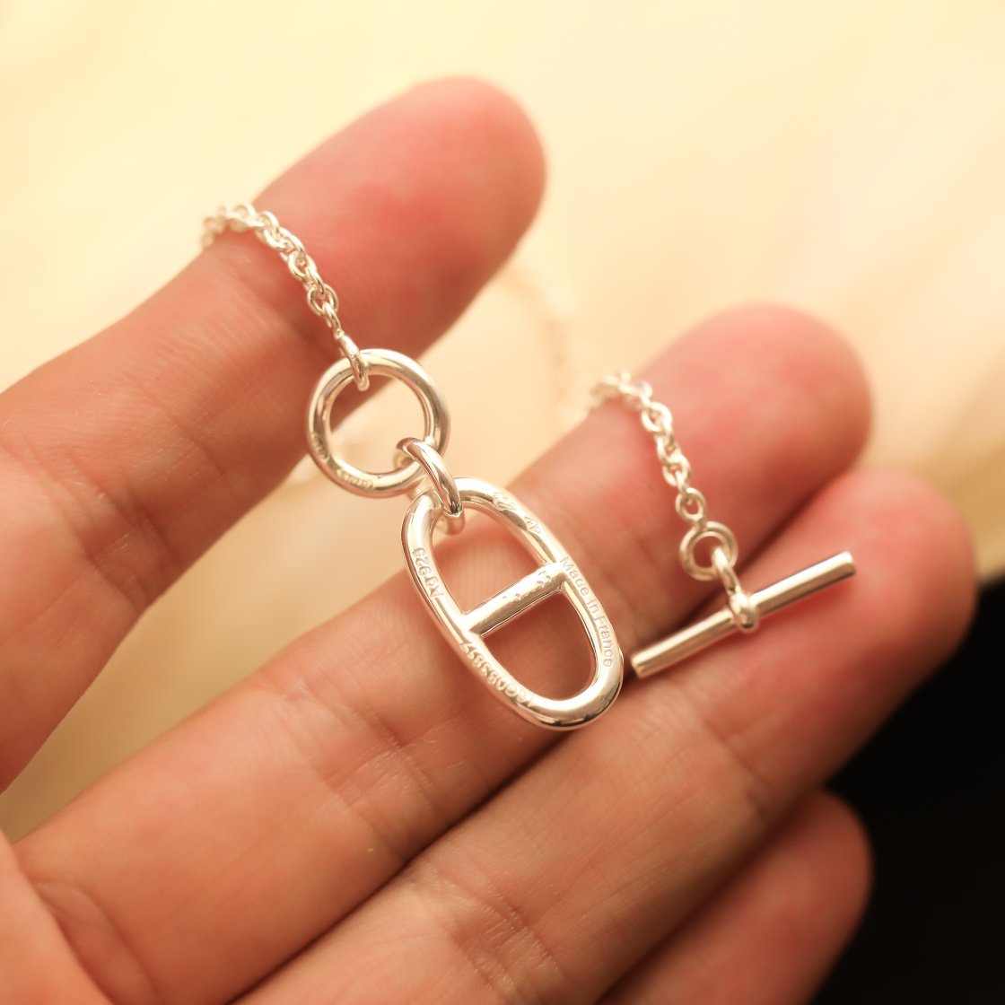 Mysitc HM CHAINE D'ANCRE PENDANT NECKLACE STERLING SILVER
