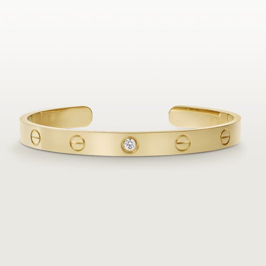 Mystisches LIEBESARMBAND 6.1MM 1 DIAMANT OFFENER ARMREIF