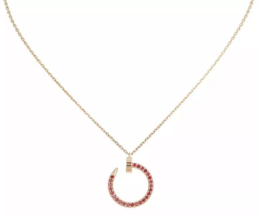 Mysitc JUSTE NECKLACE GOLD RED DIAMONDS