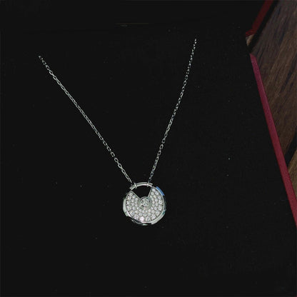 Mysitc AMULETTE SILVER FULL DIAMOND NECKLACE
